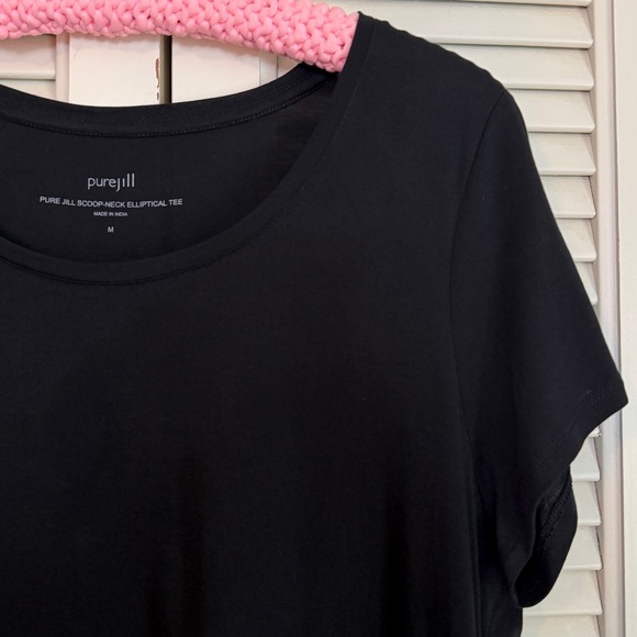 J. Jill Pure Elliptical Black Tee - Picture 6 of 8